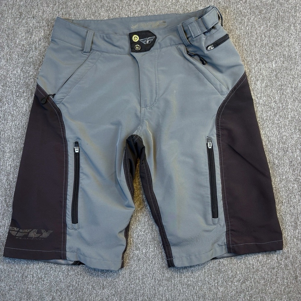 Fly Racing Mountain Bike Shorts Mens 30 MTB Trail Zip Pockets Stretch